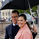 Kronprinsesse Victoria og Prins Daniel av Sverige på Honnørbrygga. Foto: Gorm Kallestad / NTB scanpix